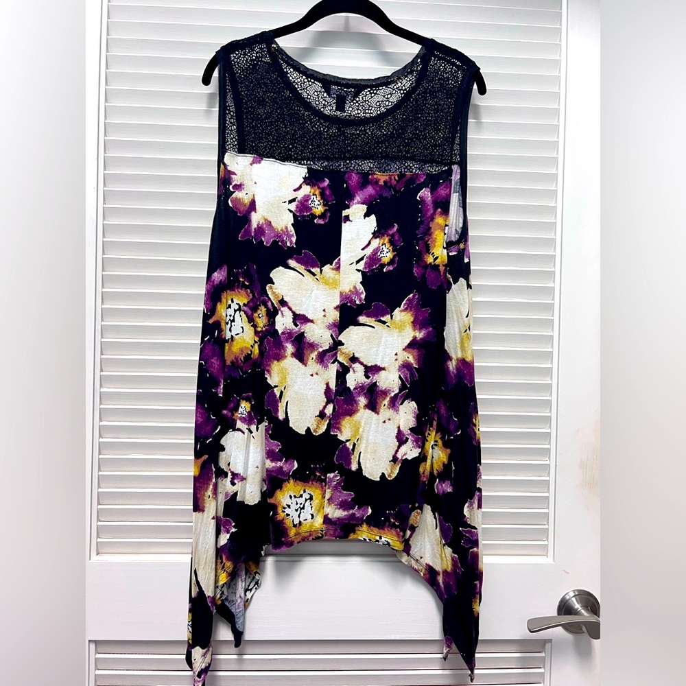 Simply Vera Wang Handkerchief Tunic with Lace